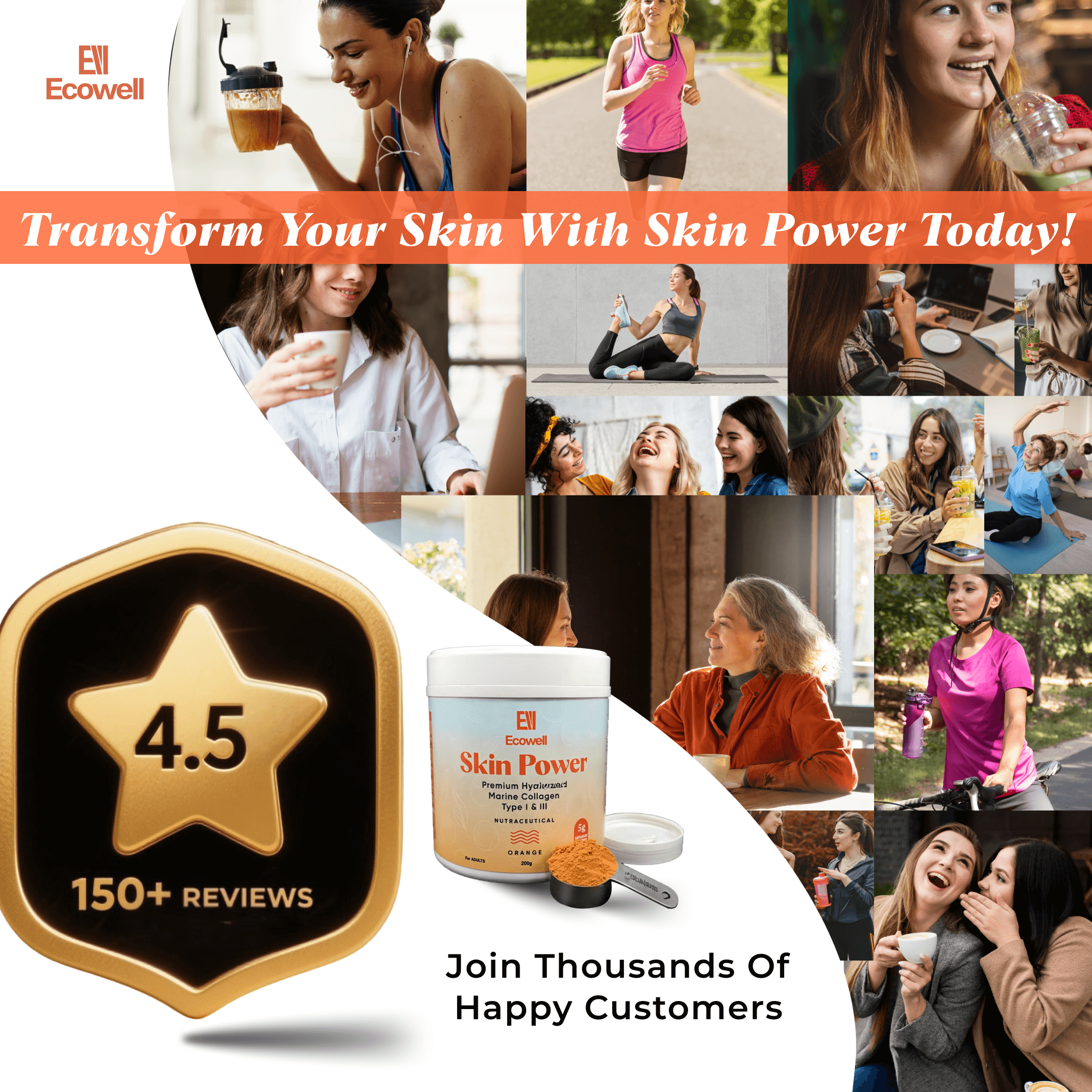 Skin Power Marine Collagen Powder 5GM – Hydrolyzed Korean Collagen