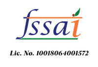 FSSAI logo with license number on a white background