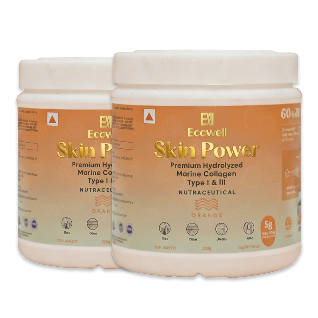 Ecowell Marine Collagen Powder | Skin Glow, Hair & Nail Support
