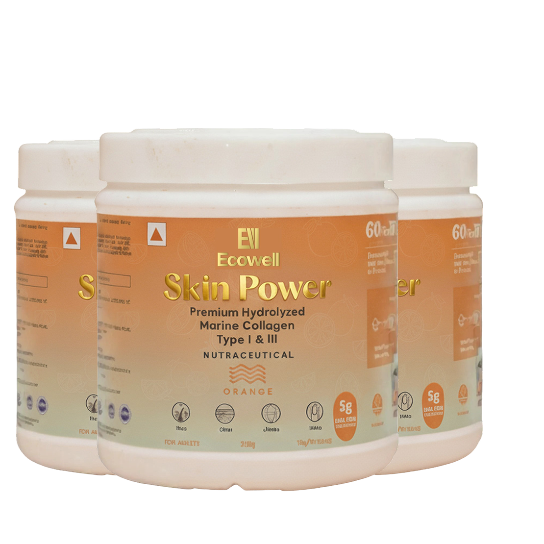 Ecowell Marine Collagen Powder | Skin Glow, Hair & Nail Support