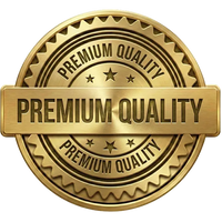Gold 'Premium Quality' stamp on a white background